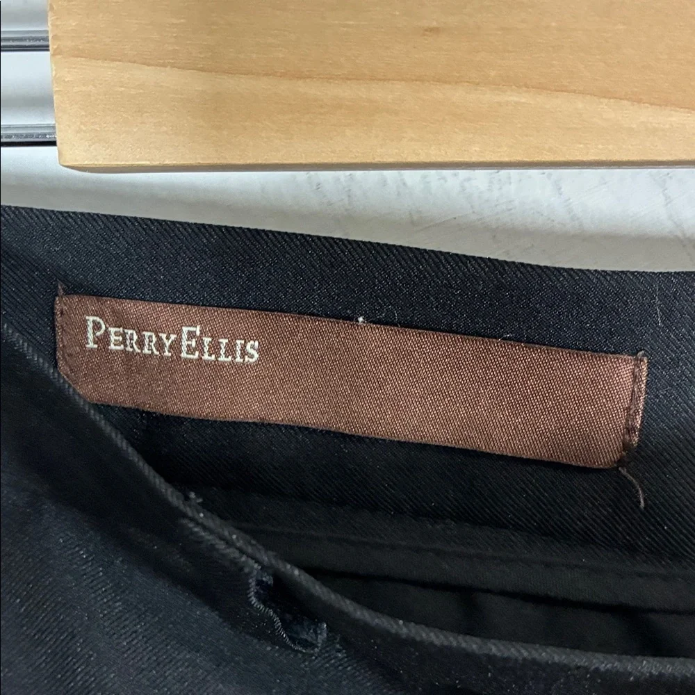 Perry Ellis Portfolio Black Dress Pants 34 Career Office Slacks